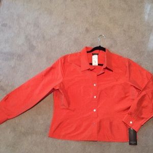 Sharon Endick Kate long sleeve orange blouse
